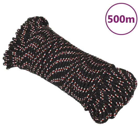  Båttau svart 4 mm 500 m polypropylen