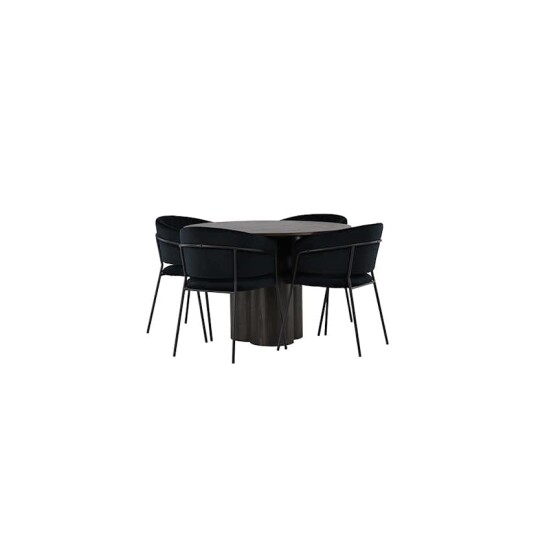 Spisegruppe Venture Home Olivia Ø110 cm med 4 stk Selma Stoler