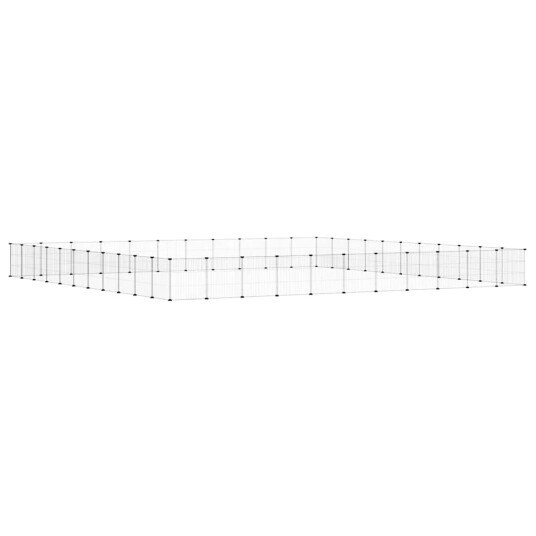 Vidaxl Dyrebur 44 Paneler Med Dør Svart 35X35 cm Stål Vidaxl Dyrebur 44 Paneler Med Dør Svart 35X35 cm Stål