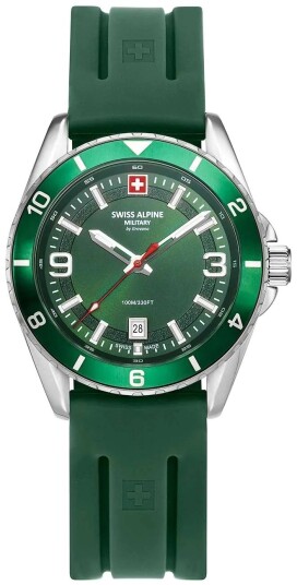 Swiss Alpine Military Herreklokke 7034.1834 Sierra Grønn/Gummi Ø42 Swiss Alpine Military Herreklokke 7034.1834 Sierra Grønn/Gummi Ø42