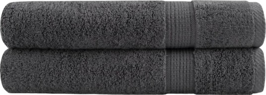 vidaXL Premium saunahåndklær SOLUND 2 stk antrasitt 80x200 cm 600gsm vidaXL Premium saunahåndklær SOLUND 2 stk antrasitt 80x200 cm 600gsm