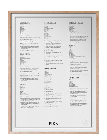 Kunskapstavlan® Fika - Multi/patterned - 30X40