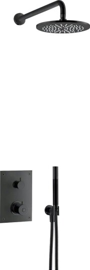 Tapwell Box7268 ED2 Takdusj Innbygging Svart Matt / Ø250mm (TA-9421668)
