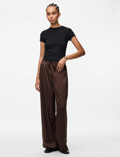 Pieces Pcjytta Mw Straight Satin Pants Wvn D2D Brown S Pieces Pcjytta Mw Straight Satin Pants Wvn D2D Brown S