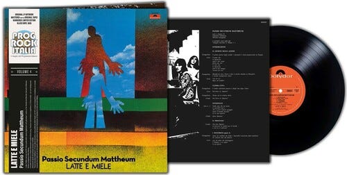 Latte E Miele Passio Secundum Mattheum LP/Vinyl Latte E Miele Passio Secundum Mattheum LP/Vinyl