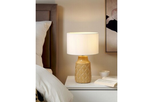 Koronis Bordlampe 43 cm E27 Beige/Hvit