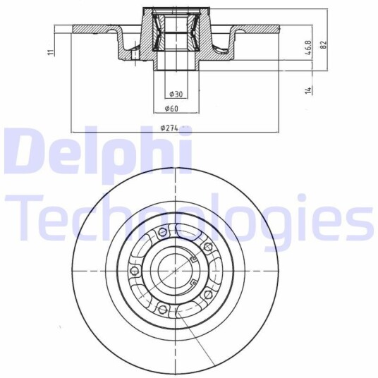 Bremseskive DELPHI BG9026RS