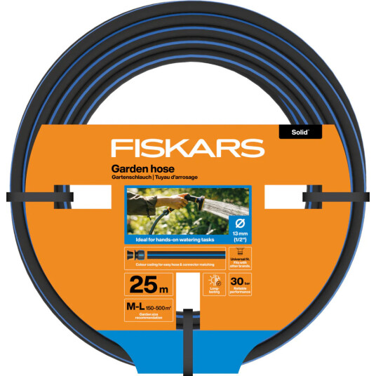 Fiskars Solid Hageslange - 13mm (1/2"), 15m Fiskars Solid Hageslange - 13mm (1/2"), 15m