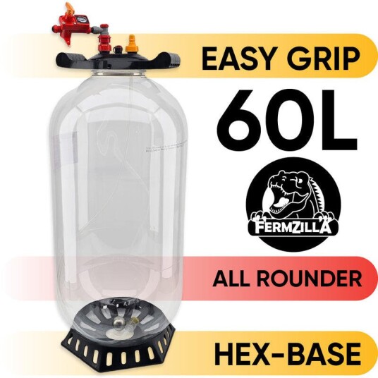 FermZilla 60L All Rounder Easy Grip Nytt lokk med flere funksjoner