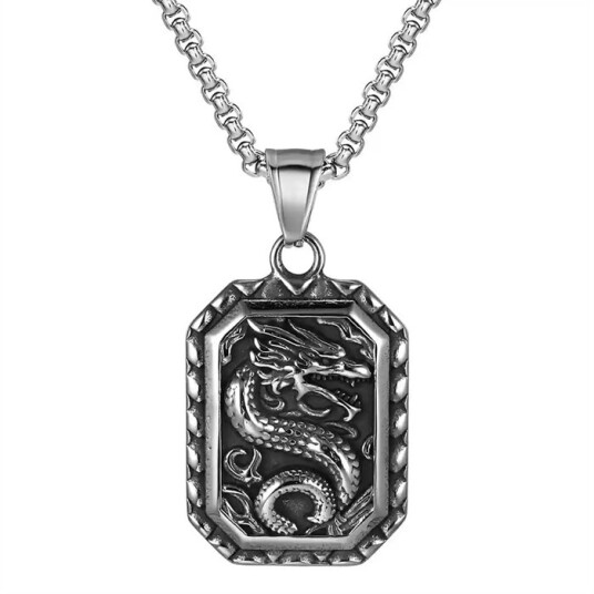 Dragon Dogtag i rustfritt stål. Dragon Dogtag i rustfritt stål.