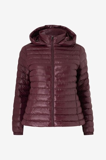 Tommy Hilfiger Curve Jakke Crv LW Padded Slim Rød Tommy Hilfiger Curve Jakke Crv LW Padded Slim Rød