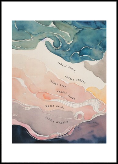 Inhale Exhale Peace Flow Plakat / 30x40