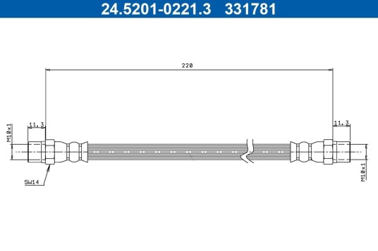 Bremseslange ATE 24.5201-0221.3