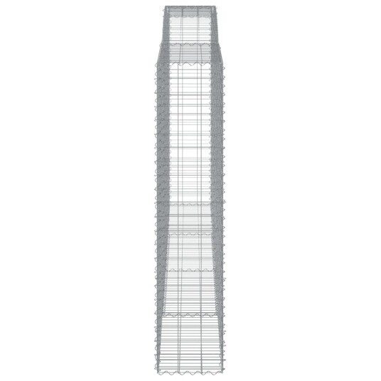 Gabionkurver buede 15 stk 400x50x220/240 cm galvanisert jern Gabionkurver buede 15 stk 400x50x220/240 cm galvanisert jern