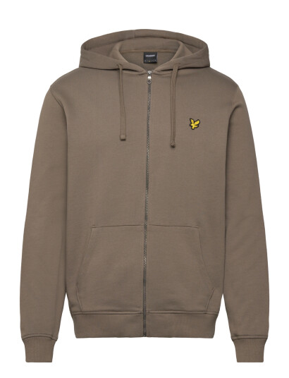 Lyle & Scott Zip Through Hoodie   Khaki green   L