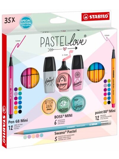 STABILO Pastel Love set of 35 ass. pens STABILO Pastel Love set of 35 ass. pens