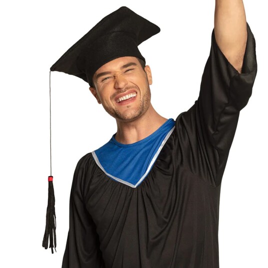 Boland Party Partners B.v. Boland 90646 Fancy Dress Hat Adult Any Gender Graduate Polyester Black