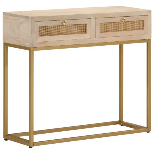 Konsollbord 90x30x76 cm heltre mango og jern