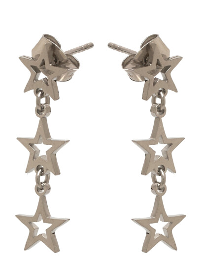 BY JOLIMA Siri Star Earring Steel Silver One Size 2,7 cm