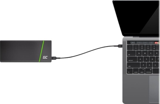Green Cell Powerstream 1,2 m USB-C kabel med 60W Power Delivery - Svart Green Cell Powerstream 1,2 m USB-C kabel med 60W Power Delivery - Svart