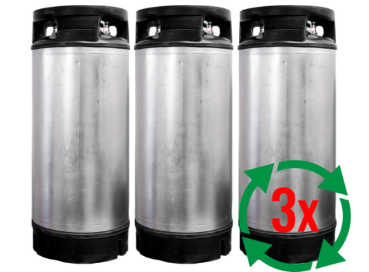 Corneliusfat Overhalt 19 Liter 3 Stk