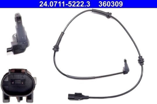 ATE 24.0711 5222.3 Sensor ABS ATE 24.0711 5222.3 Sensor ABS