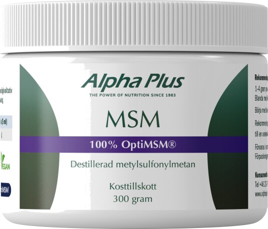 Alpha Plus MSM 300 g OptiMSM® 300 g Alpha Plus MSM 300 g OptiMSM® 300 g