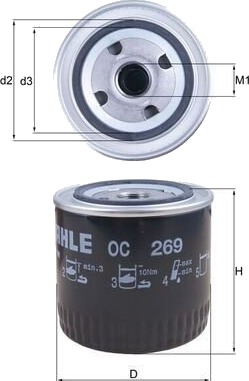 Oljefilter KNECHT OC 269 Oljefilter KNECHT OC 269