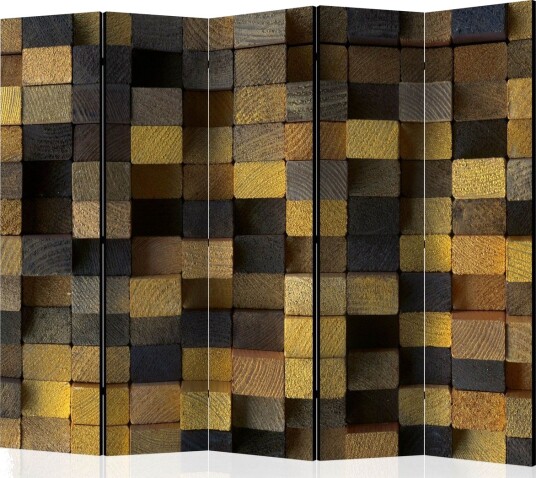 Romdeler - Wooden cubes II 225x172 - Artgeist sp. z o. o.