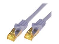 M-Cab Raw Nettverkskabel Rj-45 Hann Til Rj-45 Hann 50 Cm Sftp Pimf Cat 7 Halogenfri Formstøpt Uten Hindringer Grå