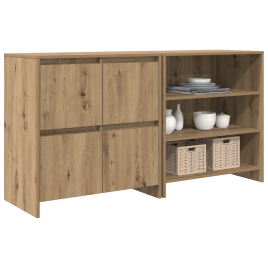 Skap 2 pcs artisan eik 70 x 41 x 75 cm Konstruert tre Skap 2 pcs artisan eik 70 x 41 x 75 cm Konstruert tre