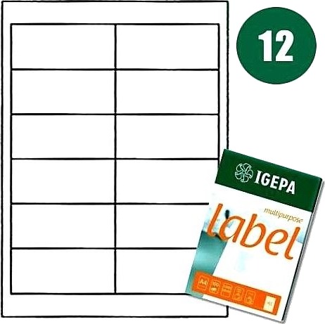 Mondi Etiketter A4 Igepa 96.5 X 42.3 Mm Hvite 100 Mondi Etiketter A4 Igepa 96.5 X 42.3 Mm Hvite 100