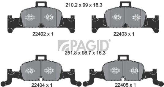 PAGID T2546N Bremseklosser