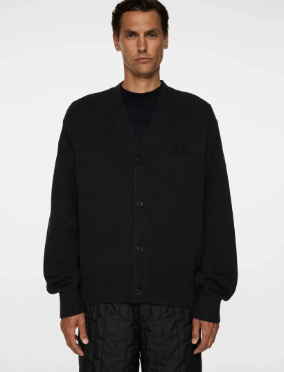 J. Lindeberg Eddy Wool Blend Cardigan - Black - M J. Lindeberg Eddy Wool Blend Cardigan - Black - M