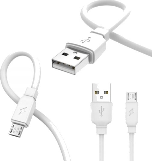 Usb-Kabel Jellico Usb-A Til Microusb 1 M Hvit 6974929202224