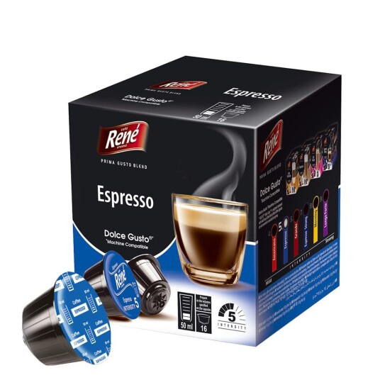 Dolce Gusto Café René Espresso til Dolce Gusto. 16 kapsler