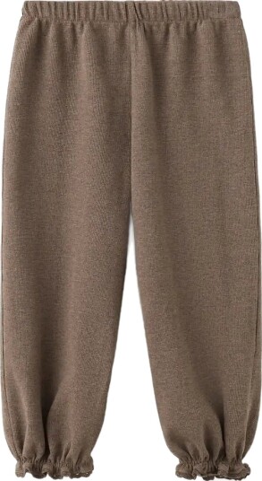 Mango Pique Jogger Trousers   BROWN   4 5