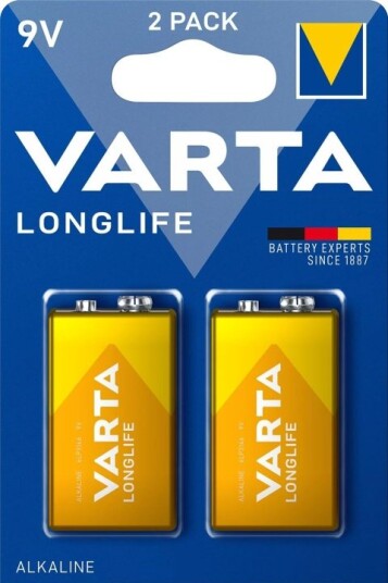 Varta Longlife 9V Alkalisk Batteri 2-pk E-Block