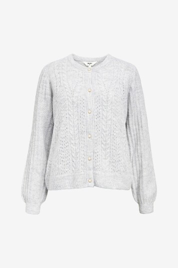 Object Kardigan objFlora RE LS Knit Grå Object Kardigan objFlora RE LS Knit Grå