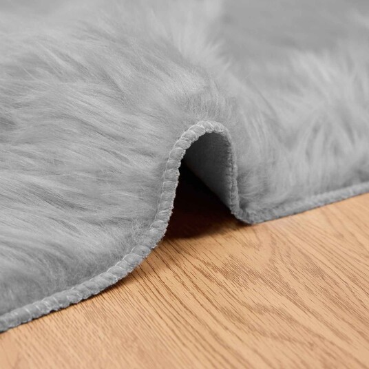  Faux Skinnmatte Tafalla Grå 240 x 340 cm Polyester