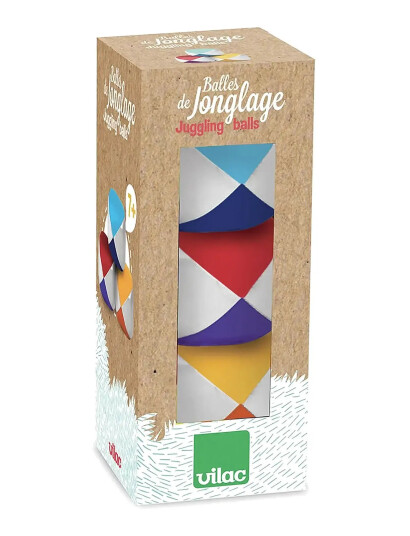 Vilac 3 Juggling Balls - Multi/patterned - ONE SIZE