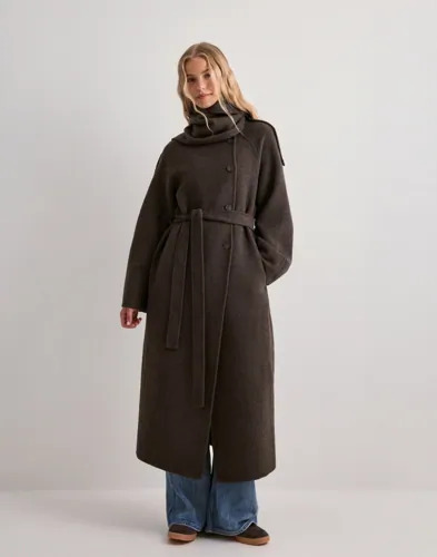 Nelly Brun Wool Blend Coat