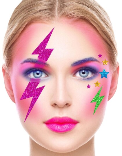 Lyn   Selvklebende Ansikt Glitter