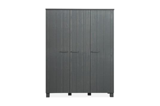 Garderobe Mitchell 158 cm Stålgrå Furu