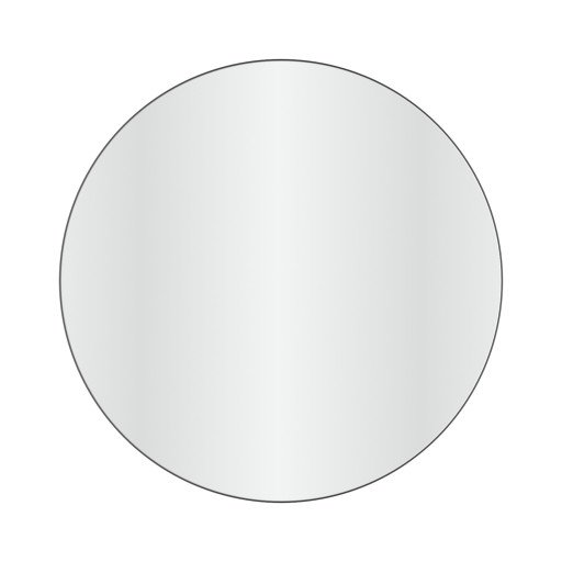Loevschall Refine Round speil, Ø100 cm, sort