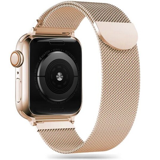 Tech-Protect Apple Watch (42/44/SE/45/49MM) Tech-Protect Milanse Band Rustfritt Stål Reim - Gull Tech-Protect Apple Watch (42/44/SE/45/49MM) Tech-Protect Milanse Band Rustfritt Stål Reim - Gull