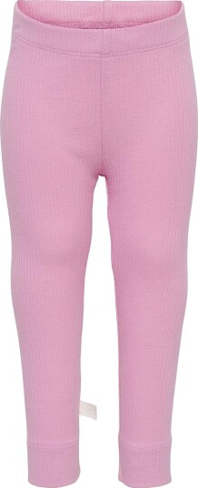 Hummel Leggings Rib hmlRene Mauve Mist Hummel 1 år 80 Leggings Rosa