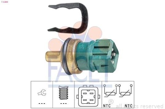 Sensor, motortemperatur FACET 7.3260
