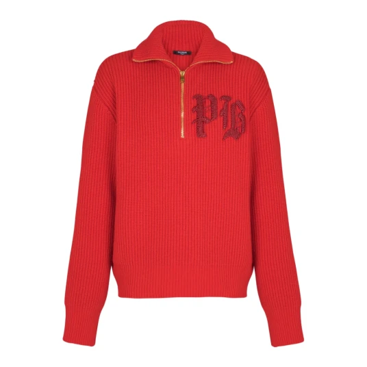 Balmain Herre Strikkevarer Rød XL, Balmain Herre Strikkevarer Rød XL,