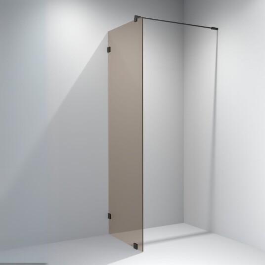 Vikingbad Emil Glassfelt - Farget Glass Svart / 90cm Bronse